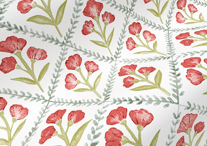 Chatsworth, Scarlet Red - Roller Blind - Image 4
